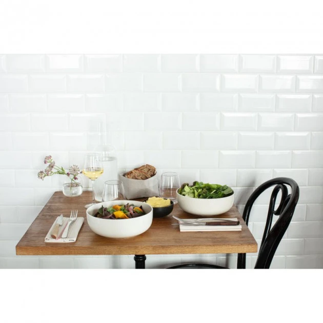 Bol à Salade En Porcelaine Noir 1,5 L Adélie Revol 6 Bol à Salade En Porcelaine Noir 1,5 L Adélie Revol – Image 4