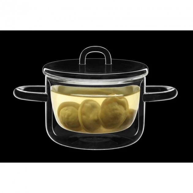 Casserole En Verre Double Paroi 25 Cl (x2) Luigi Bormioli THERMIC GLASS 4 Casserole En Verre Double Paroi 25 Cl (x2) Luigi Bormioli THERMIC GLASS – Image 2