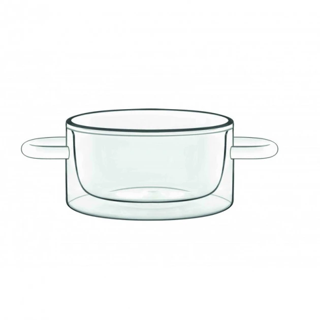Casserole En Verre Double Paroi 27 Cl (x2) Luigi Bormioli THERMIC GLASS 3 Casserole En Verre Double Paroi 27 Cl (x2) Luigi Bormioli THERMIC GLASS