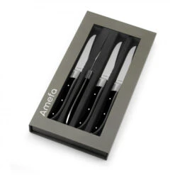 Coffret 4 Couteaux Steak Royal Steak Noir 22,5 Cm Amefa -Duralex Boutique coffret 4 couteaux steak royal steak noir 225 cm amefa 2