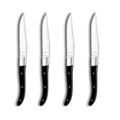Coffret 4 Couteaux Steak Royal Steak Noir 22,5 Cm Amefa