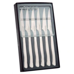 Coffret 6 Couteaux à Steak 11 Cm Lame Crantée Acier Inoxydable Arcos