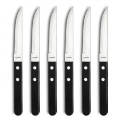 Coffret 6 Couteaux Steak Pizza 21,6 Cm Amefa