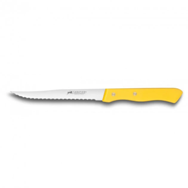 Couteau à Steak Cranté 11,5 Cm Sabatier Jaune 3 Couteau à Steak Cranté 11,5 Cm Sabatier Jaune