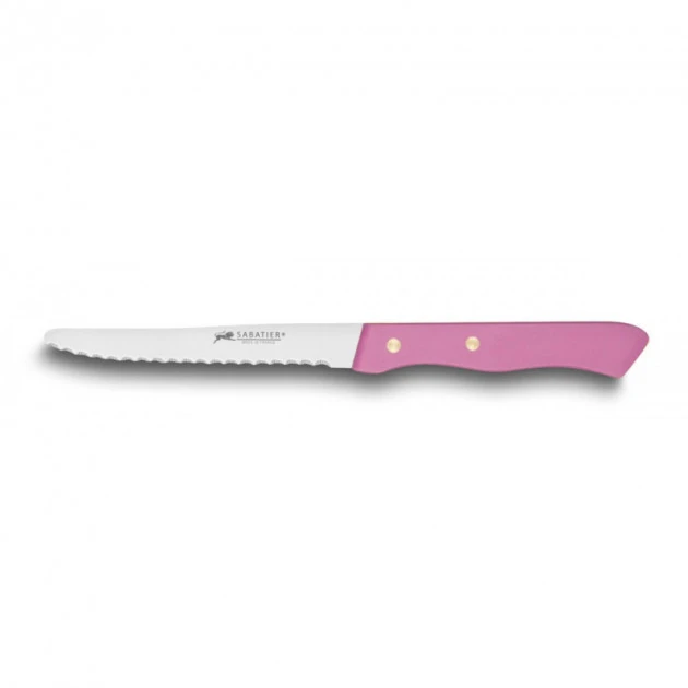 Couteau De Table Cranté 10,5 Cm Sabatier Fuschia 3 Couteau De Table Cranté 10,5 Cm Sabatier Fuschia
