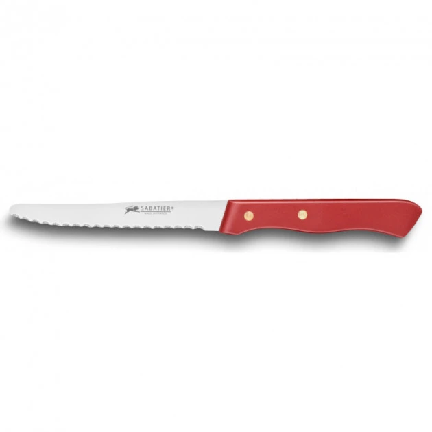 Couteau De Table Cranté 10,5 Cm Sabatier Rouge 3 Couteau De Table Cranté 10,5 Cm Sabatier Rouge