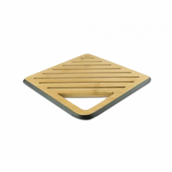 Dessous De Plat Carré Bambou Noir 20 X 20 Cm Pebbly