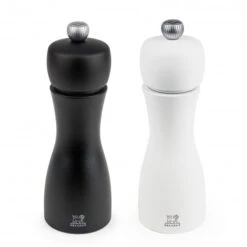 Duo Moulin à Poivre Et à Sel Tahiti 15 Cm Noir Et Blanc Peugeot
