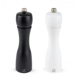Duo Moulin à Poivre Et à Sel Tahiti 20 Cm Noir Et Blanc Peugeot