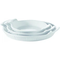 Alternative view of Plat à Oeuf Porcelaine Blanc Ø 18 Cm