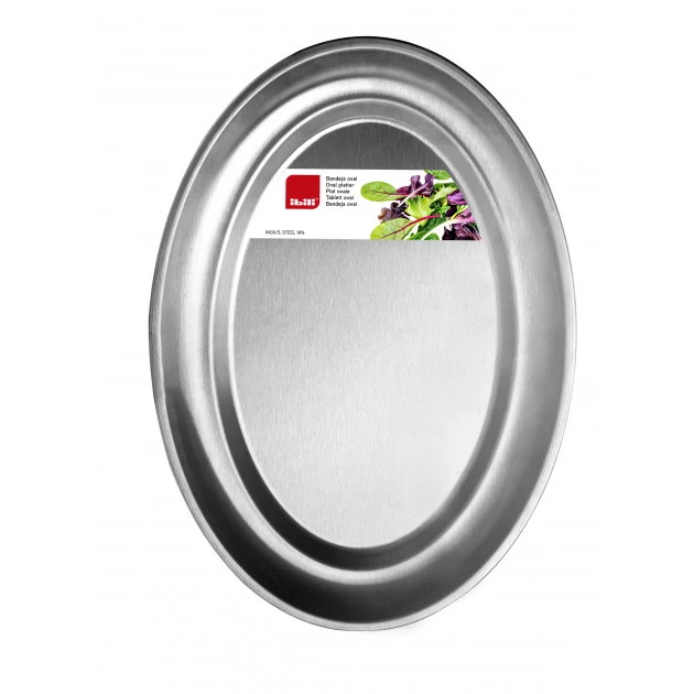 Plat Inox Ovale 25 X 17 Cm Ibili 4 Plat Inox Ovale 25 X 17 Cm Ibili – Image 2