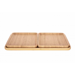 Alternative view of Plateau De Service En Bambou 42 X 30 Cm Pebbly